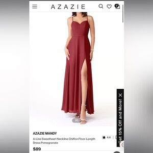 AZAZIE POMEGRANATE BRIDESMAID DRESS